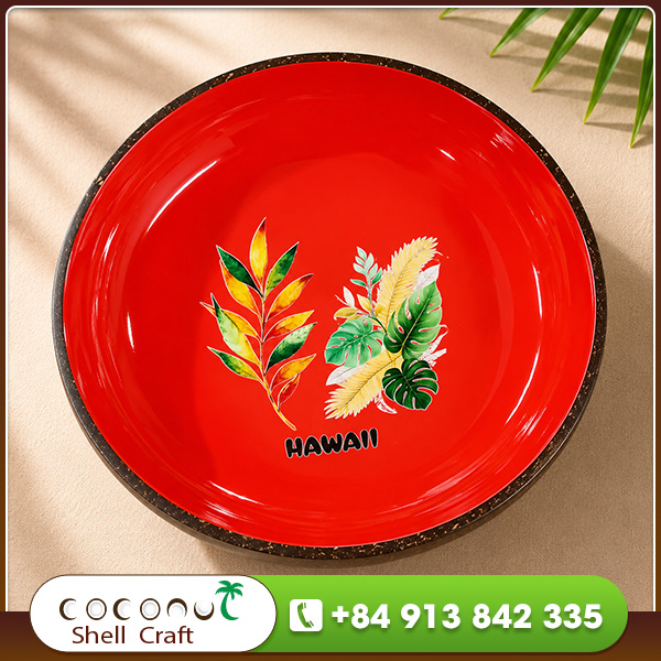 Lacquered coconut shell bowl SM015